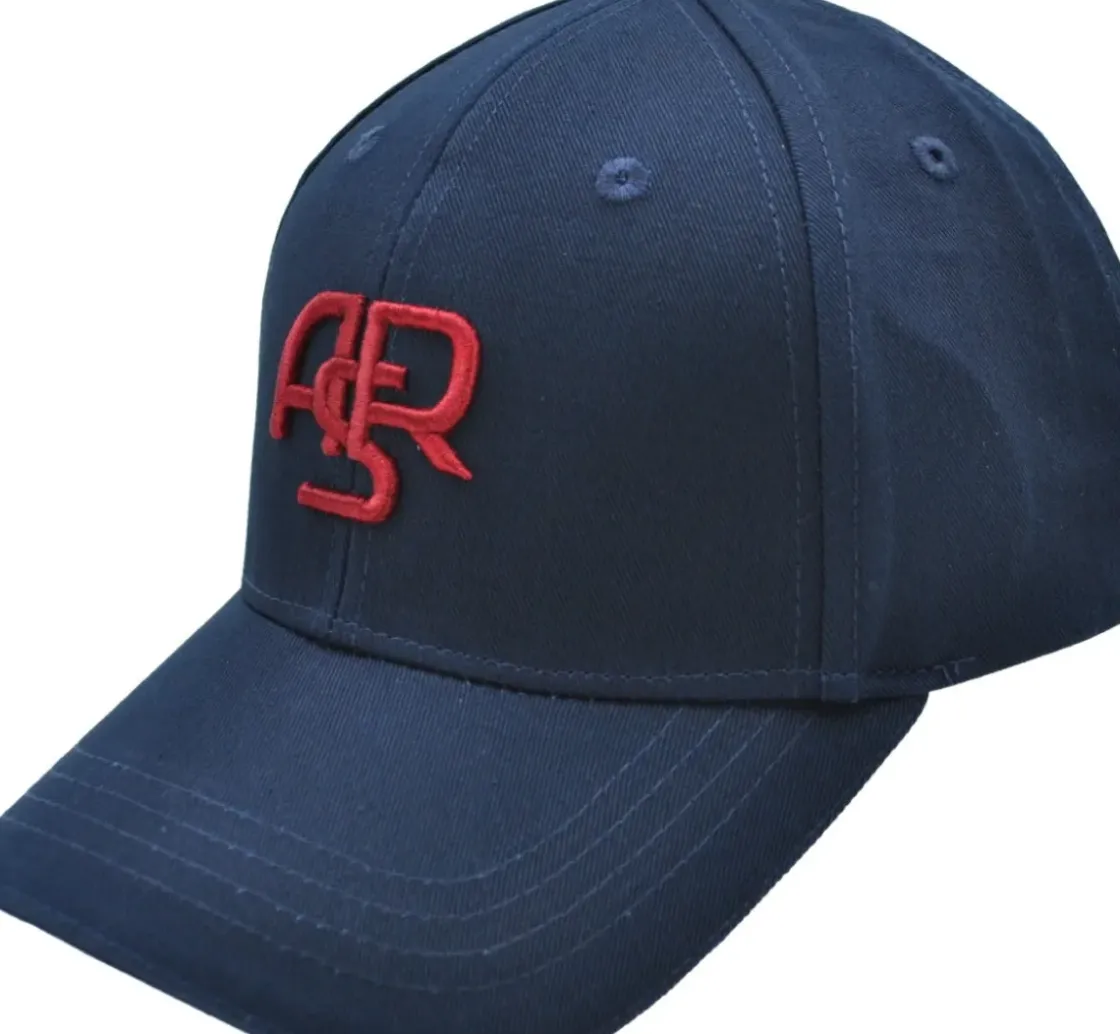 AS Roma Cappellino con monogramma ASR ricamato, Adulto, Blu Outlet