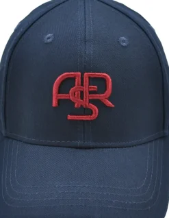 AS Roma Cappellino con monogramma ASR ricamato, Adulto, Blu Outlet