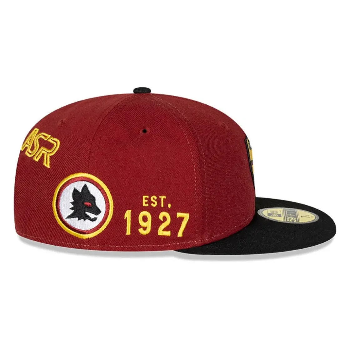 AS Roma Cappellino Bicolore logo Crest 59Fifty New Era X , Adulto, Rosso Shop
