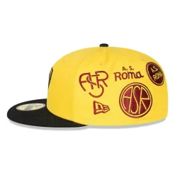 AS Roma Cappellino Bicolore logo Crest 59Fifty New Era X , Adulto, Rosso Shop