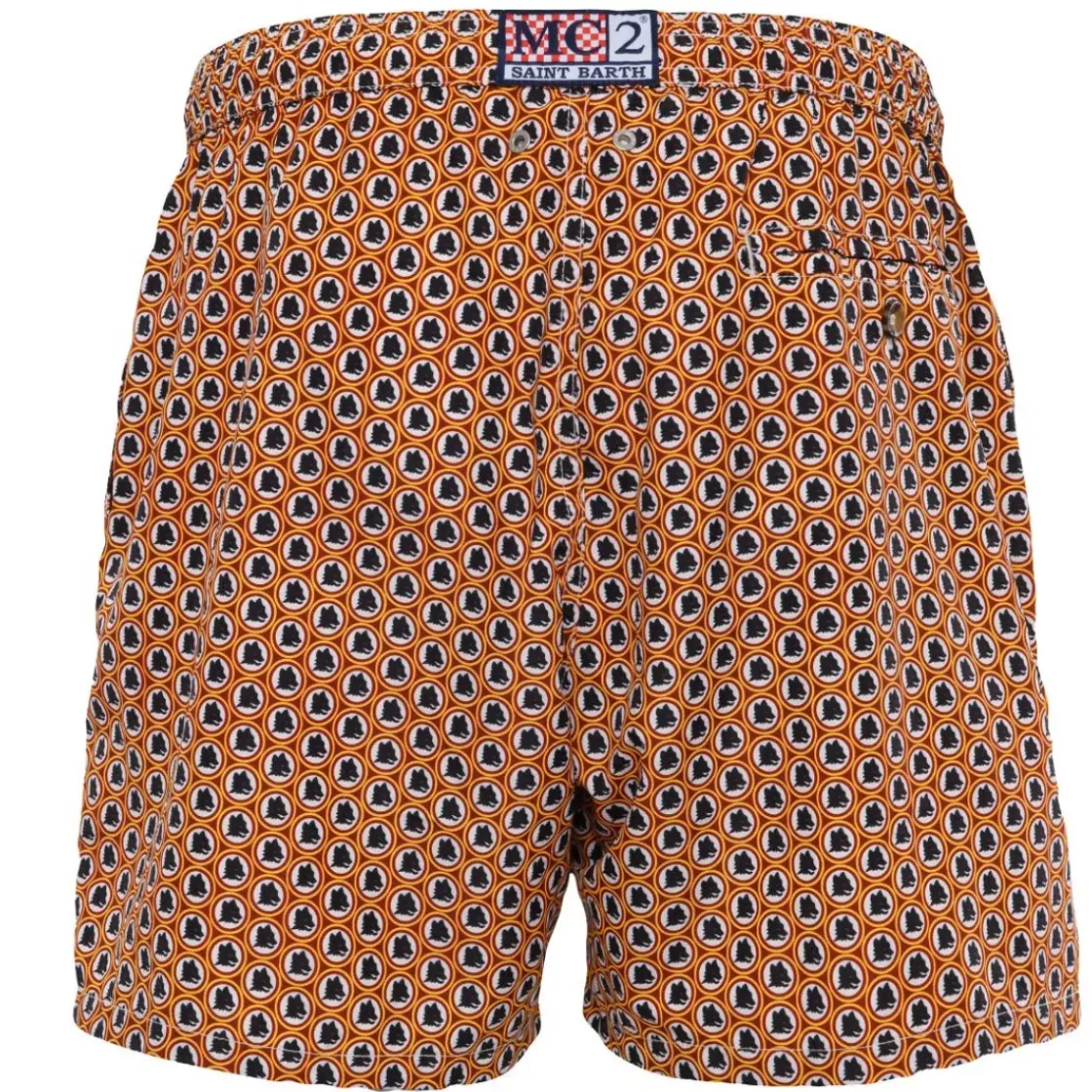 AS Roma Costume da bagno Saint Barth Logo Lupetto Micro Fantasy, Uomo, Arancione Clearance