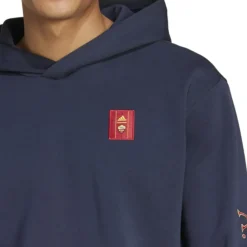 AS Roma Felpa Adidas con cappuccio , Uomo, Blu Shop