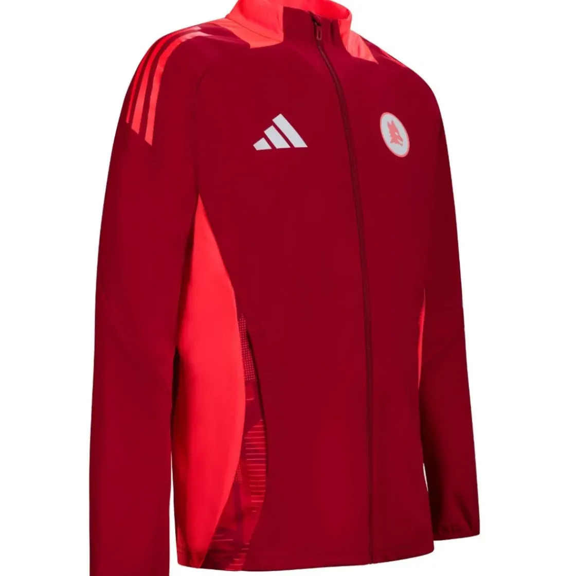 AS Roma Felpa Allenamento Coach Full Zip , Rossa, Uomo Hot