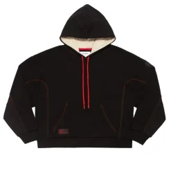 AS Roma Felpa con cappuccio cropped logo ASR, Donna, Nero Online