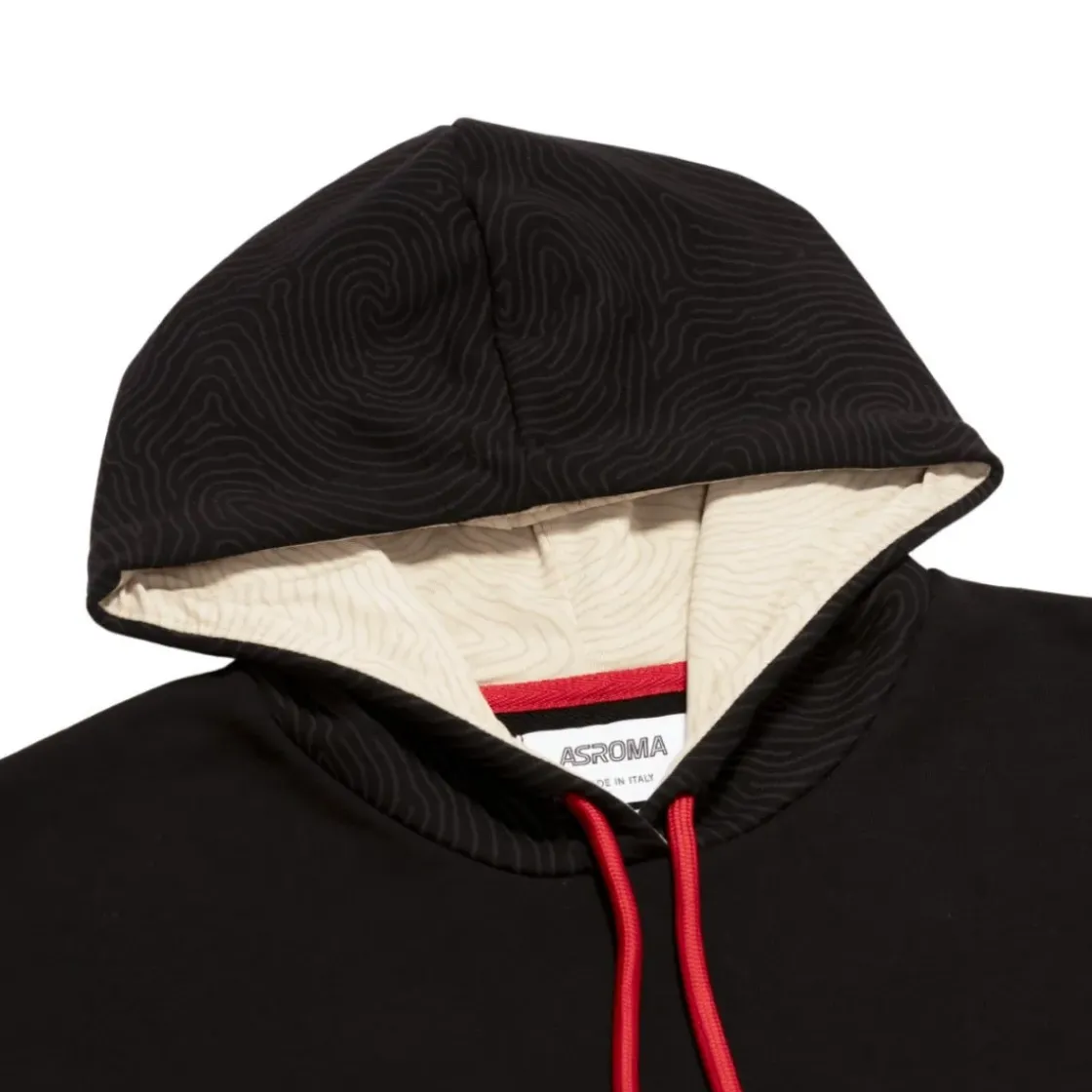 AS Roma Felpa con cappuccio cropped logo ASR, Donna, Nero Online