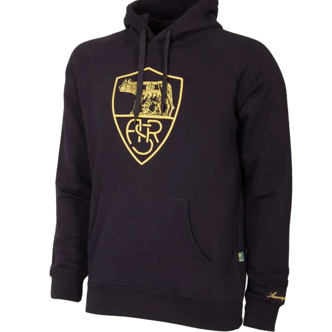 AS Roma Felpa con cappuccio Heritage , Adulto, Nero Online