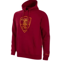 AS Roma Felpa con cappuccio logo Crest Heritage Collection, Uomo, Rossa Store