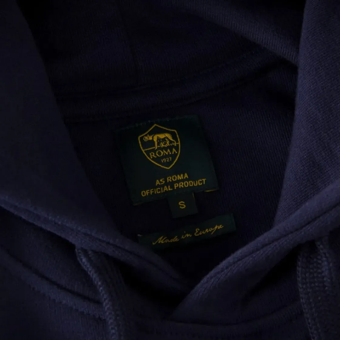 AS Roma Felpa con cappuccio logo Crest Heritage Collection, Uomo, Blu Best Sale