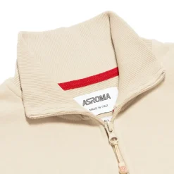 AS Roma Felpa cropped logo ASR, Donna, Crema Flash Sale