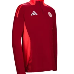 AS Roma Felpa da Allenamento Coach con Zip a Metà , Rossa, Uomo Fashion