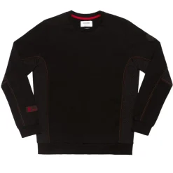 AS Roma Felpa girocollo cotone logo ASR, Uomo, Nero Discount