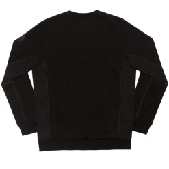 AS Roma Felpa girocollo cotone logo ASR, Uomo, Nero Discount