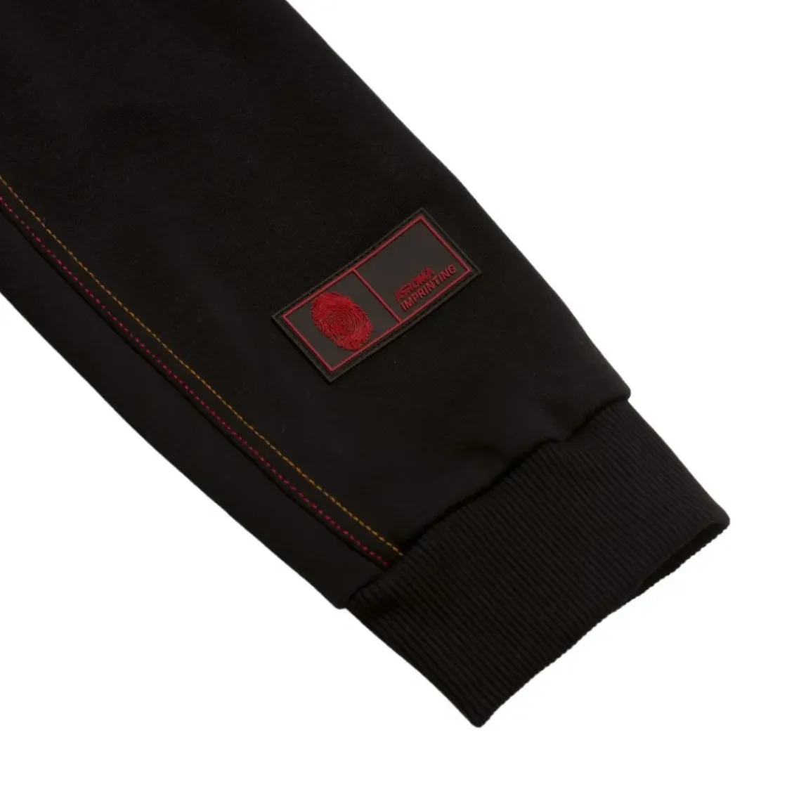 AS Roma Felpa girocollo cotone logo ASR, Uomo, Nero Discount