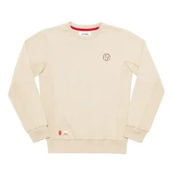 AS Roma Felpa girocollo logo ASR, Bambini, Crema Outlet