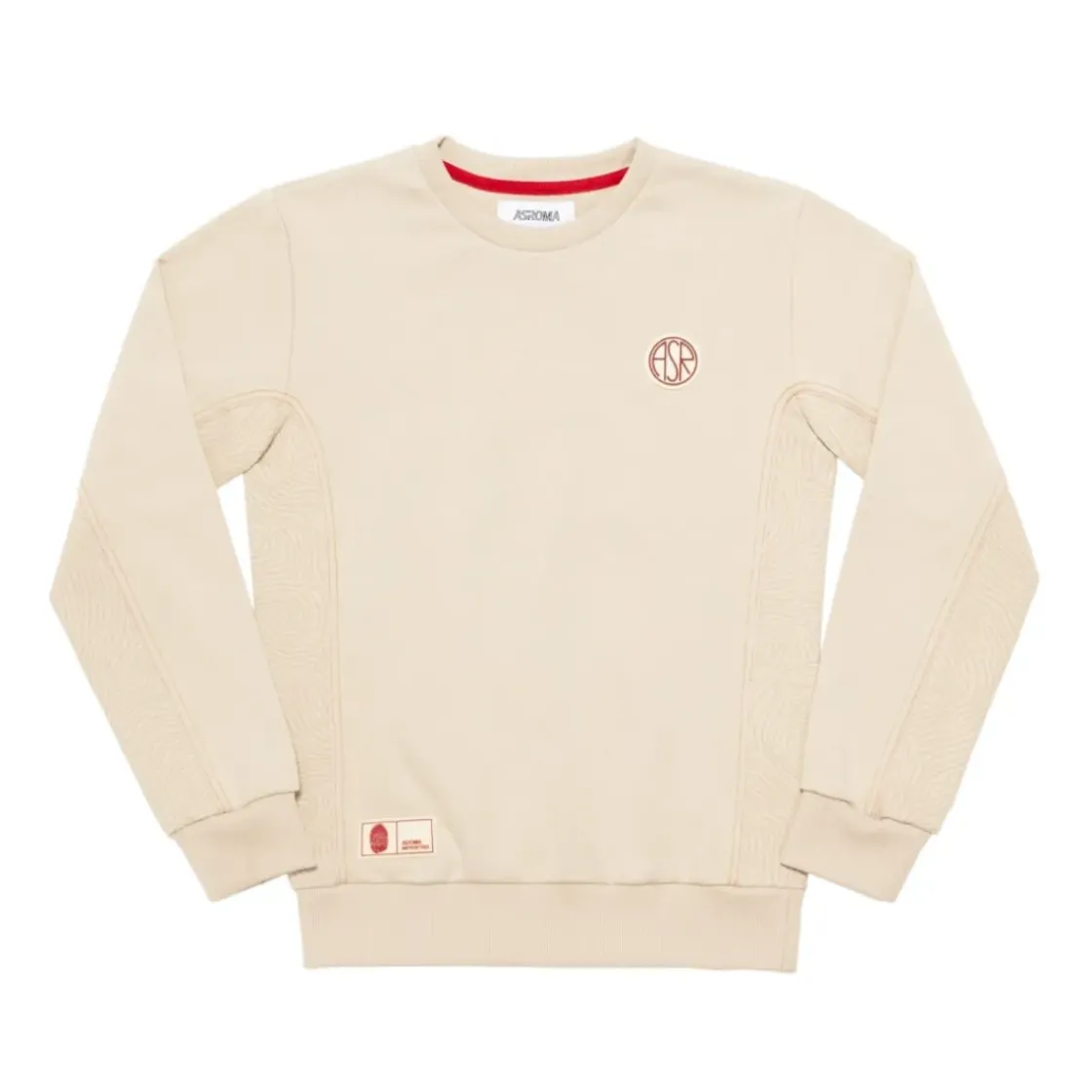 AS Roma Felpa girocollo logo ASR, Bambini, Crema Outlet