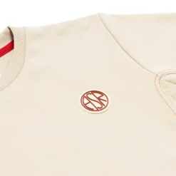 AS Roma Felpa girocollo logo ASR, Bambini, Crema Outlet