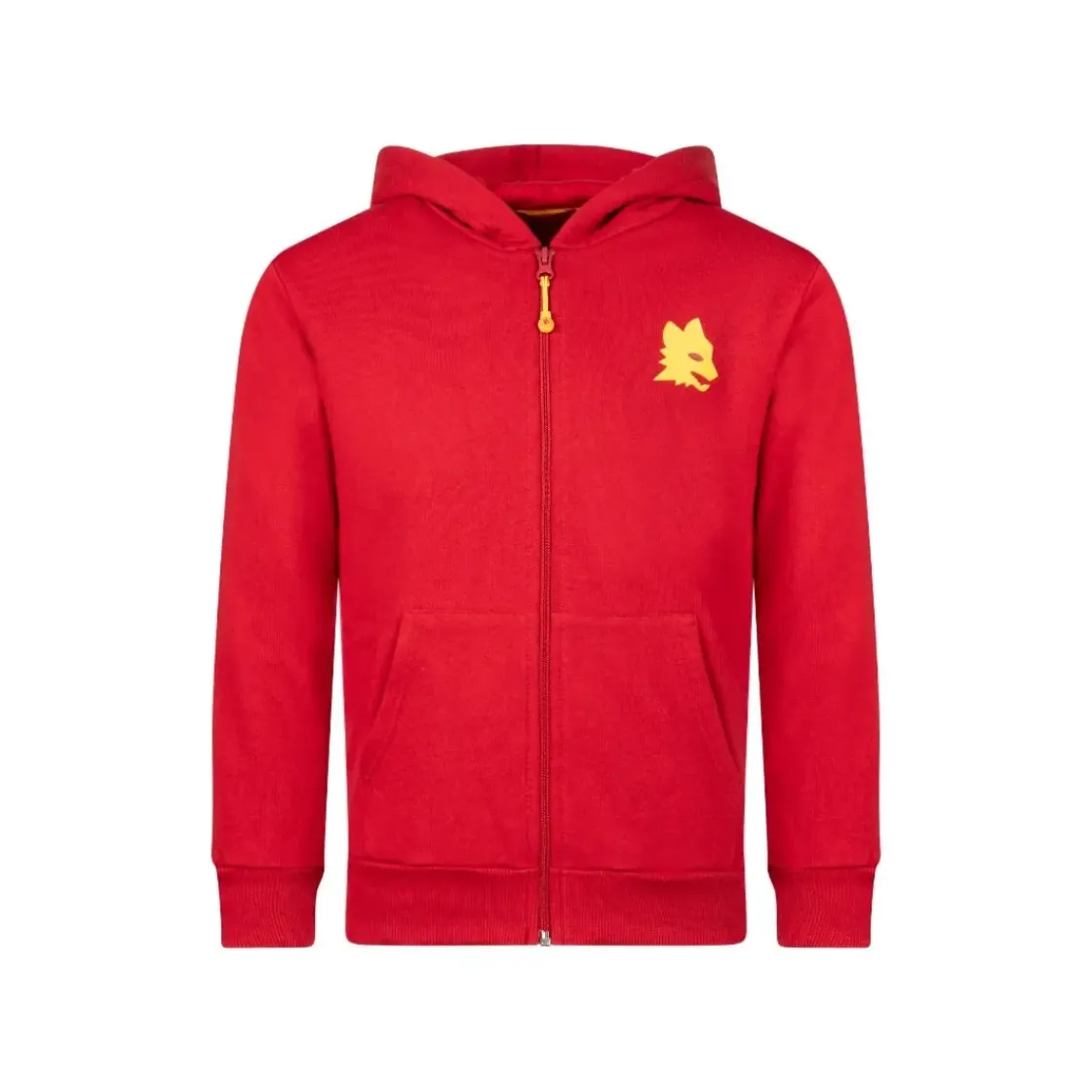 AS Roma Felpa Sportiva logo Lupetto, Bambini, Rosso Hot