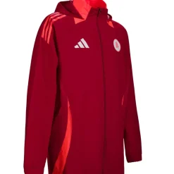 AS Roma Giacca Allenamento Coach con Cappuccio , Rossa, Uomo Best