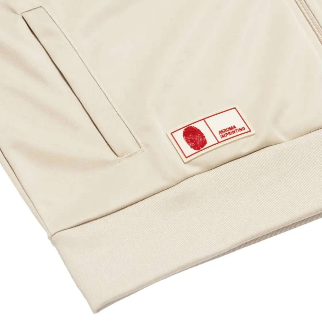 AS Roma Giacca track logo ASR, Uomo, Crema Fashion
