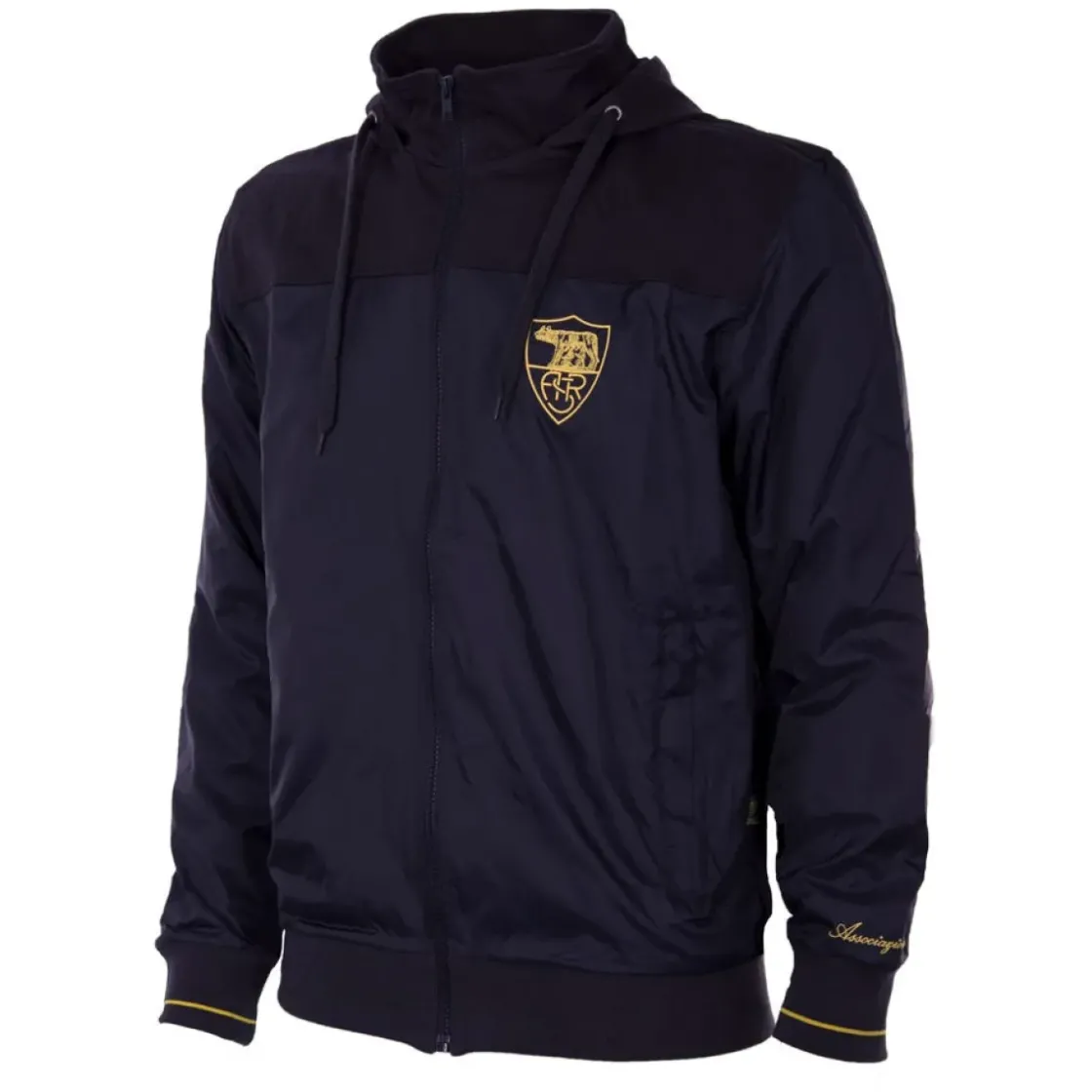 AS Roma Giacca windrunner retrò , Adulto, Blu Best