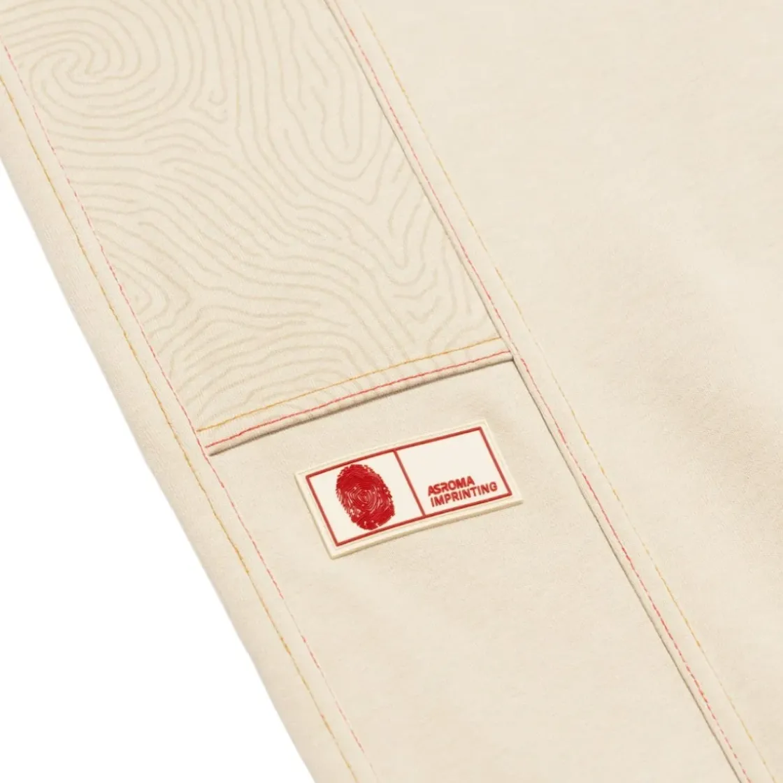 AS Roma Pantaloni jogger logo ASR, Uomo, Crema Clearance