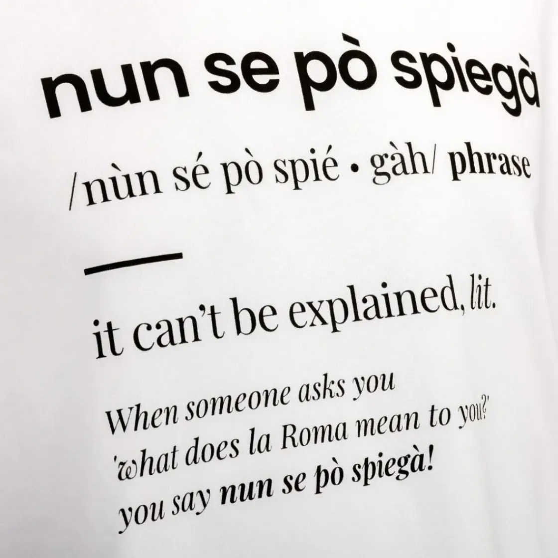 AS Roma Rome is More - T-Shirt ‘Nun se pò spiegà" Cheap