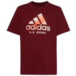 AS Roma T-shirt con Logo Adidas, Rosso Cheap