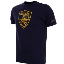 AS Roma T-shirt Heritage logo Crest, Uomo, Blu Online
