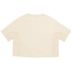 AS Roma T-shirt cropped logo ASR, Donna, Crema Hot