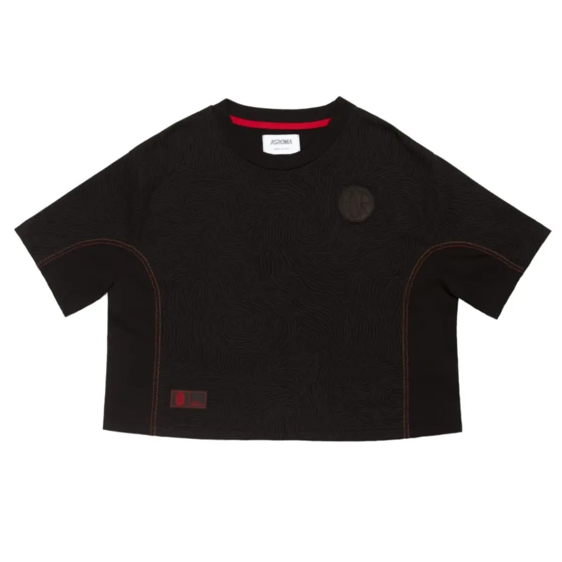 AS Roma T-shirt cropped logo ASR, Donna, Nero Discount