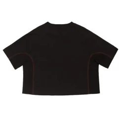 AS Roma T-shirt cropped logo ASR, Donna, Nero Discount