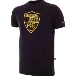 AS Roma T-shirt Heritage , Adulto, Nero Clearance